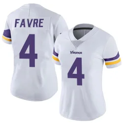 Women's Brett Favre Minnesota Vikings No.4 Limited Vapor Untouchable Jersey - White