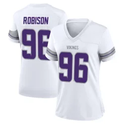 Women's Brian Robison Minnesota Vikings No.96 Game Alternate Jersey - White