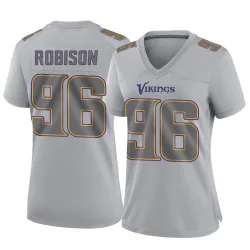 Women's Brian Robison Minnesota Vikings No.96 Game Atmosphere Fashion Jersey - Gray