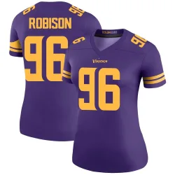 Women's Brian Robison Minnesota Vikings No.96 Legend Color Rush Jersey - Purple