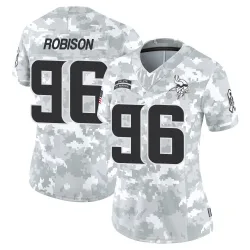 Women's Brian Robison Minnesota Vikings No.96 Limited 2024 Salute to Service Jersey - Arctic Camo