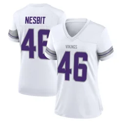 Women's Bryson Nesbit Minnesota Vikings No.46 Game Alternate Jersey - White