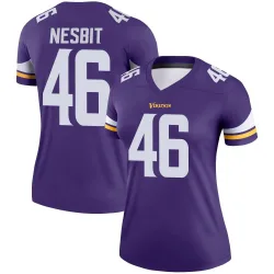 Women's Bryson Nesbit Minnesota Vikings No.46 Legend Jersey - Purple