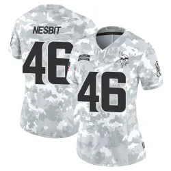Women's Bryson Nesbit Minnesota Vikings No.46 Limited 2024 Salute to Service Jersey - Arctic Camo