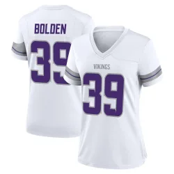 Women's Bubba Bolden Minnesota Vikings No.39 Game Alternate Jersey - White
