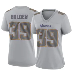 Women's Bubba Bolden Minnesota Vikings No.39 Game Atmosphere Fashion Jersey - Gray