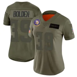 Women's Bubba Bolden Minnesota Vikings No.39 Limited 2019 Salute to Service Jersey - Camo