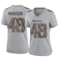 Women's Calvin Munson Minnesota Vikings No.48 Game Atmosphere Fashion Jersey - Gray