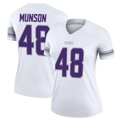 Women's Calvin Munson Minnesota Vikings No.48 Legend Alternate Jersey - White