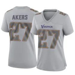 Women's Cam Akers Minnesota Vikings No.27 Game Atmosphere Fashion Jersey - Gray