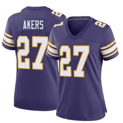 Women's Cam Akers Minnesota Vikings No.27 Game Classic Jersey - Purple