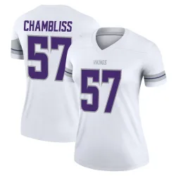 Women's Chaz Chambliss Minnesota Vikings No.57 Legend Alternate Jersey - White