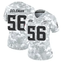 Women's Chris Doleman Minnesota Vikings No.56 Limited 2024 Salute to Service Jersey - Arctic Camo