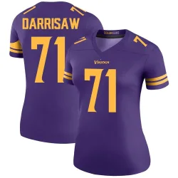 Women's Christian Darrisaw Minnesota Vikings No.71 Legend Color Rush Jersey - Purple