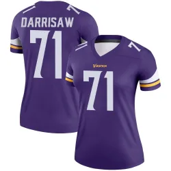 Women's Christian Darrisaw Minnesota Vikings No.71 Legend Jersey - Purple