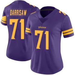 Women's Christian Darrisaw Minnesota Vikings No.71 Limited Color Rush Jersey - Purple