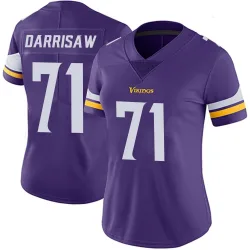 Women's Christian Darrisaw Minnesota Vikings No.71 Limited Team Color Vapor Untouchable Jersey - Purple