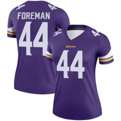 Women's Chuck Foreman Minnesota Vikings No.44 Legend Jersey - Purple