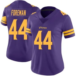 Women's Chuck Foreman Minnesota Vikings No.44 Limited Color Rush Jersey - Purple