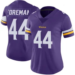 Women's Chuck Foreman Minnesota Vikings No.44 Limited Team Color Vapor Untouchable Jersey - Purple