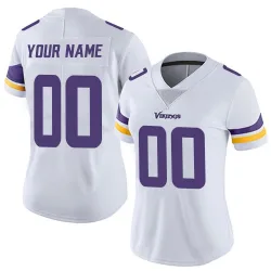 Women's Custom Minnesota Vikings No.00 Limited Vapor Untouchable Jersey - White