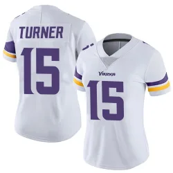 Women's Dallas Turner Minnesota Vikings No.15 Limited Vapor Untouchable Jersey - White