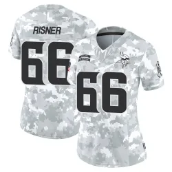 Women's Dalton Risner Minnesota Vikings No.66 Limited 2024 Salute to Service Jersey - Arctic Camo