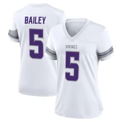 Women's Dan Bailey Minnesota Vikings No.5 Game Alternate Jersey - White