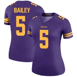 Women's Dan Bailey Minnesota Vikings No.5 Legend Color Rush Jersey - Purple