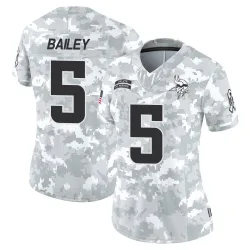 Women's Dan Bailey Minnesota Vikings No.5 Limited 2024 Salute to Service Jersey - Arctic Camo