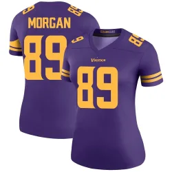 Women's David Morgan Minnesota Vikings No.89 Legend Color Rush Jersey - Purple