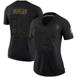Women's David Morgan Minnesota Vikings No.89 Limited 2020 Salute To Service Jersey - Black