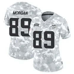 Women's David Morgan Minnesota Vikings No.89 Limited 2024 Salute to Service Jersey - Arctic Camo