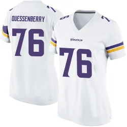 Women's David Quessenberry Minnesota Vikings No.76 Game Jersey - White