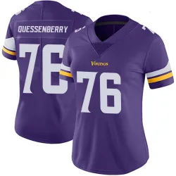 Women's David Quessenberry Minnesota Vikings No.76 Limited Team Color Vapor Untouchable Jersey - Purple