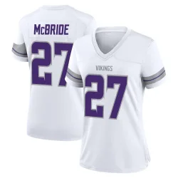 Women's DeWayne McBride Minnesota Vikings No.27 Game Alternate Jersey - White