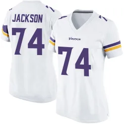 Women's Donovan Jackson Minnesota Vikings No.74 Game Jersey - White