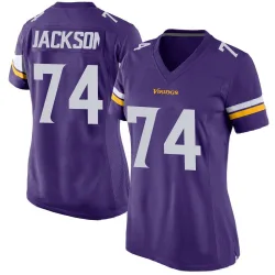 Women's Donovan Jackson Minnesota Vikings No.74 Game Team Color Jersey - Purple
