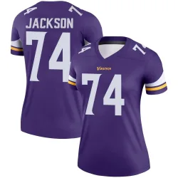 Women's Donovan Jackson Minnesota Vikings No.74 Legend Jersey - Purple