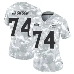 Women's Donovan Jackson Minnesota Vikings No.74 Limited 2024 Salute to Service Jersey - Arctic Camo