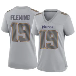 Women's Dontae Fleming Minnesota Vikings No.19 Game Atmosphere Fashion Jersey - Gray