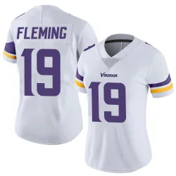 Women's Dontae Fleming Minnesota Vikings No.19 Limited Vapor Untouchable Jersey - White