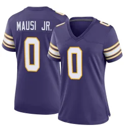 Women's Dorian Mausi Jr. Minnesota Vikings No.0 Game Classic Jersey - Purple