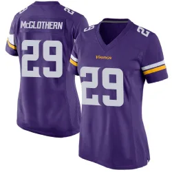 Women's Dwight McGlothern Minnesota Vikings No.29 Game Team Color Jersey - Purple