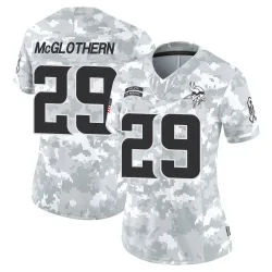 Women's Dwight McGlothern Minnesota Vikings No.29 Limited 2024 Salute to Service Jersey - Arctic Camo
