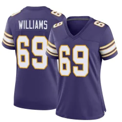 Women's Elijah Williams Minnesota Vikings No.69 Game Classic Jersey - Purple