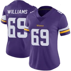 Women's Elijah Williams Minnesota Vikings No.69 Limited Team Color Vapor Untouchable Jersey - Purple