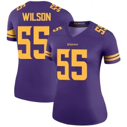 Women's Eric Wilson Minnesota Vikings No.55 Legend Color Rush Jersey - Purple