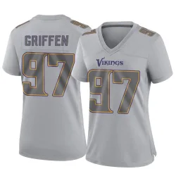 Women's Everson Griffen Minnesota Vikings No.97 Game Atmosphere Fashion Jersey - Gray