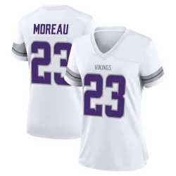 Women's Fabian Moreau Minnesota Vikings No.23 Game Alternate Jersey - White